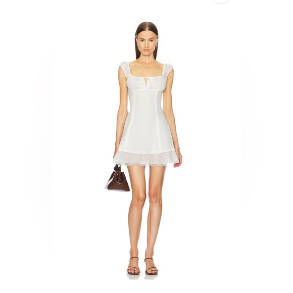 New Helsa Voile Faire Mini Dress In Ivory